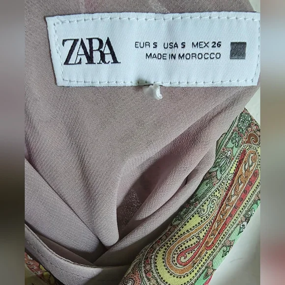 Zara Mulicolored Patchwork Print Slip Dress - Picture 9 of 9